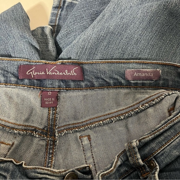 Gloria Vanderbilt Amanda Women’s Size 12 Straight Leg Jeans Everyday Casual - Picture 6 of 7